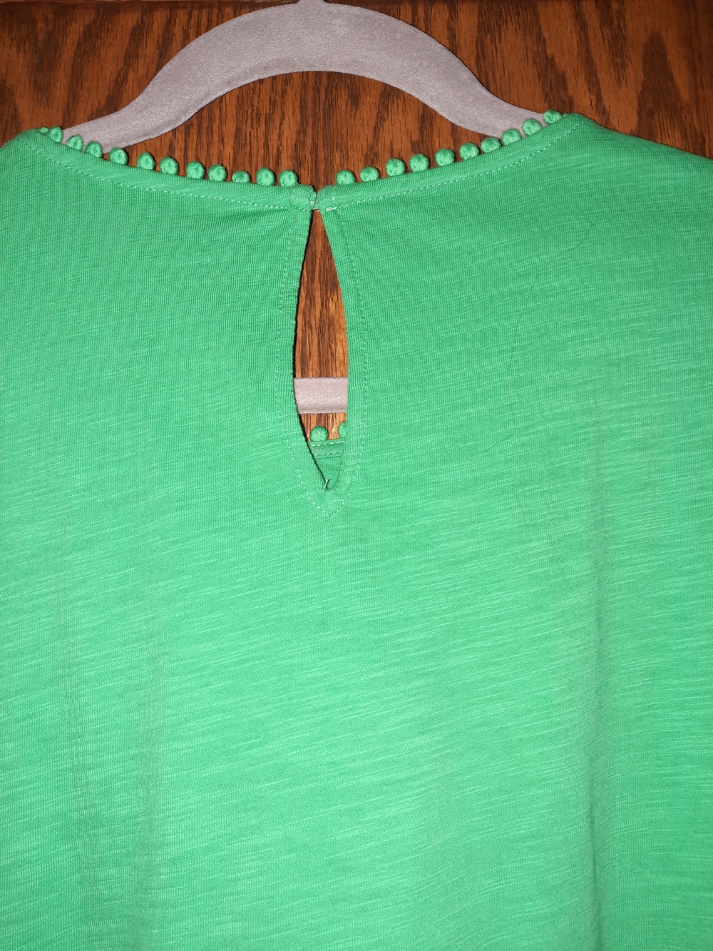 Boden Bright Green Eyelet-Trim Short Sleeve Tee Size 10 NWOT - Picture 5 of 5